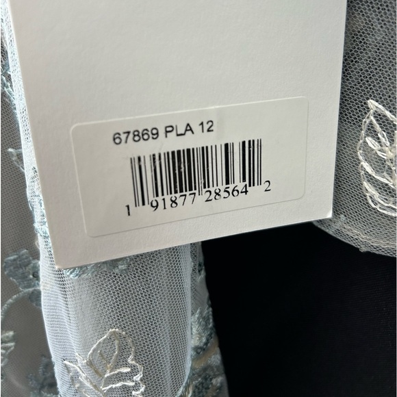 Mac Duggal 67869 NWT EMBELLISHED V NECK ILLUSION LONG SLEEVE A LINE GOWN - Picture 6 of 6